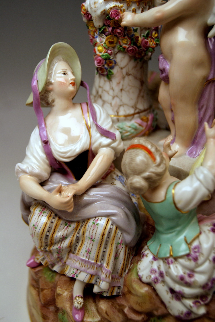 ●MEISSEN ★Lessons in Love～恋のレッスン　マイセン MEISSEN FIGURE THE LESSONS OF LOVE GROUP STEEL MNR: F74 ABOUT 1870