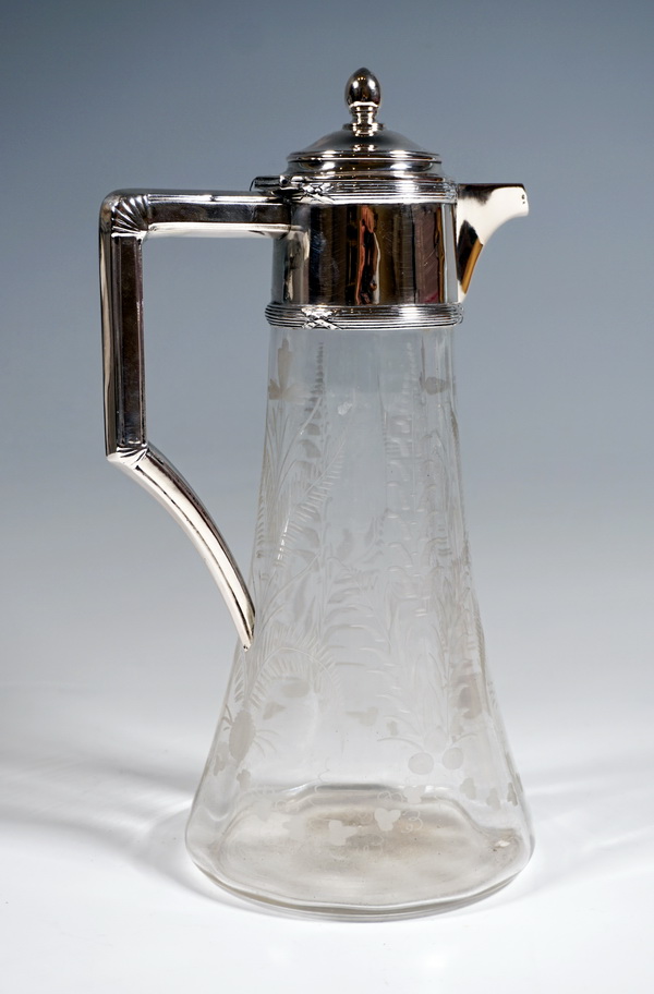 Decanter with silver mount decanter with silver mount by Alexander Sturm Vienna circa 1900