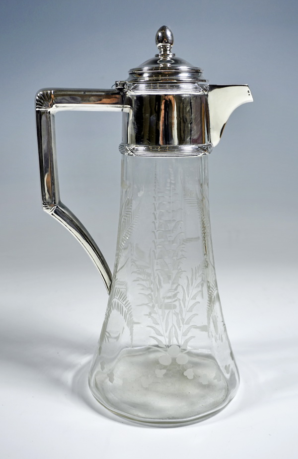 Decanter with silver mount decanter with silver mount by Alexander Sturm Vienna circa 1900