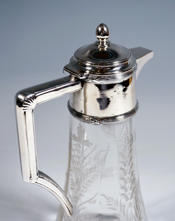 Decanter with silver mount decanter with silver mount by Alexander Sturm Vienna circa 1900