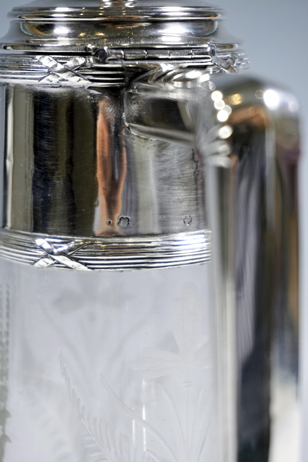 Decanter with silver mount decanter with silver mount by Alexander Sturm Vienna circa 1900